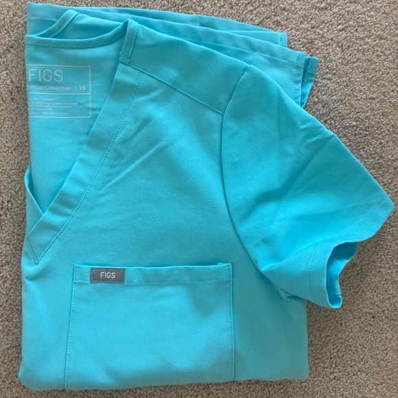 Figs Tops Copy Figs Xs Neon Blue Limited Edition Poshmark